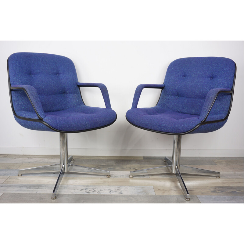 Set of 2 vintage armchairs "451" by Randall Buck for Strafor