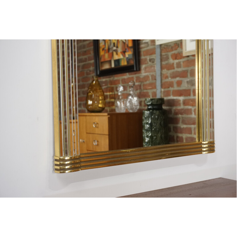 Grand miroir vintage en arcade par Deknudt