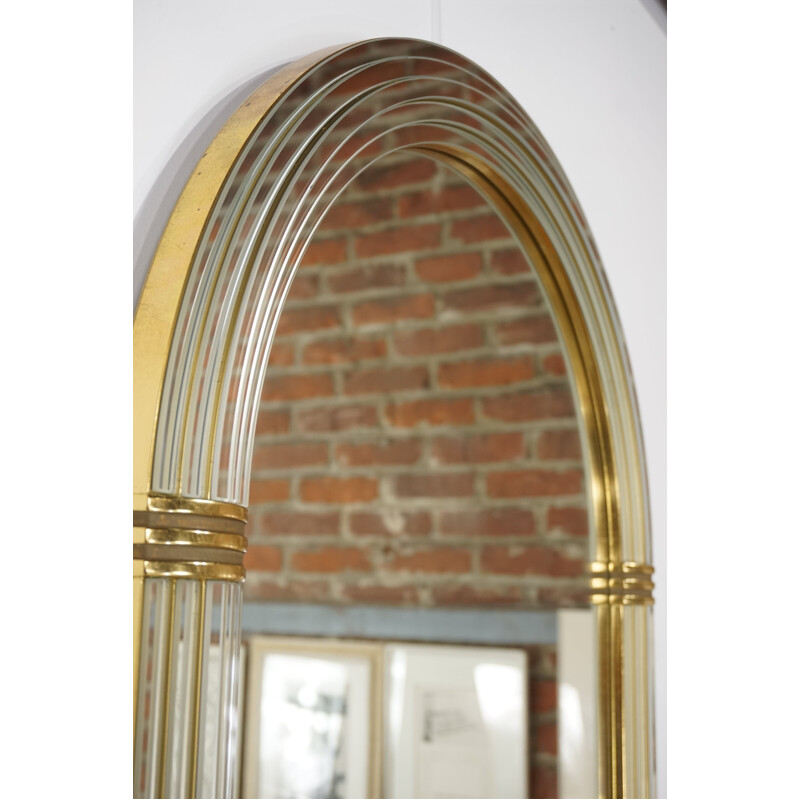 Grand miroir vintage en arcade par Deknudt