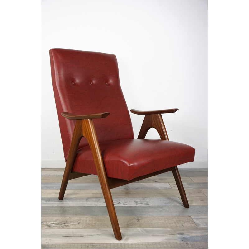 Suite de 2 fauteuils vintage par Louis Van Teeffelen pour Webe