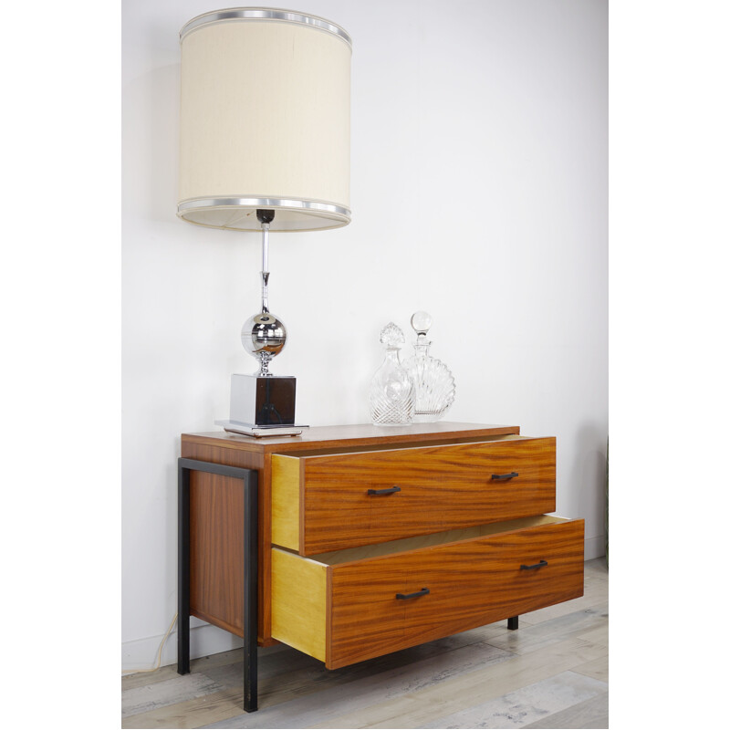 Vintage Belgian storage cabinet in teak