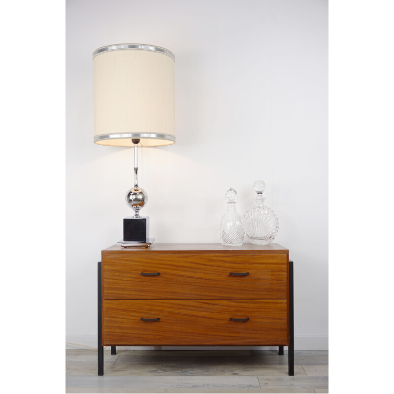 Vintage Belgian storage cabinet in teak