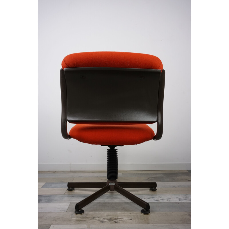 Vintage red desk armchair by Roneo