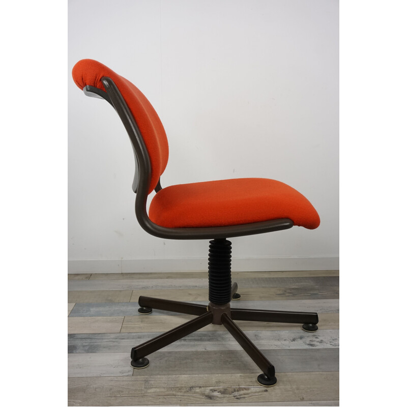 Vintage red desk armchair by Roneo