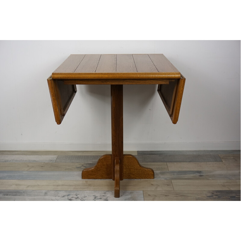 Vintage French dining table in oak