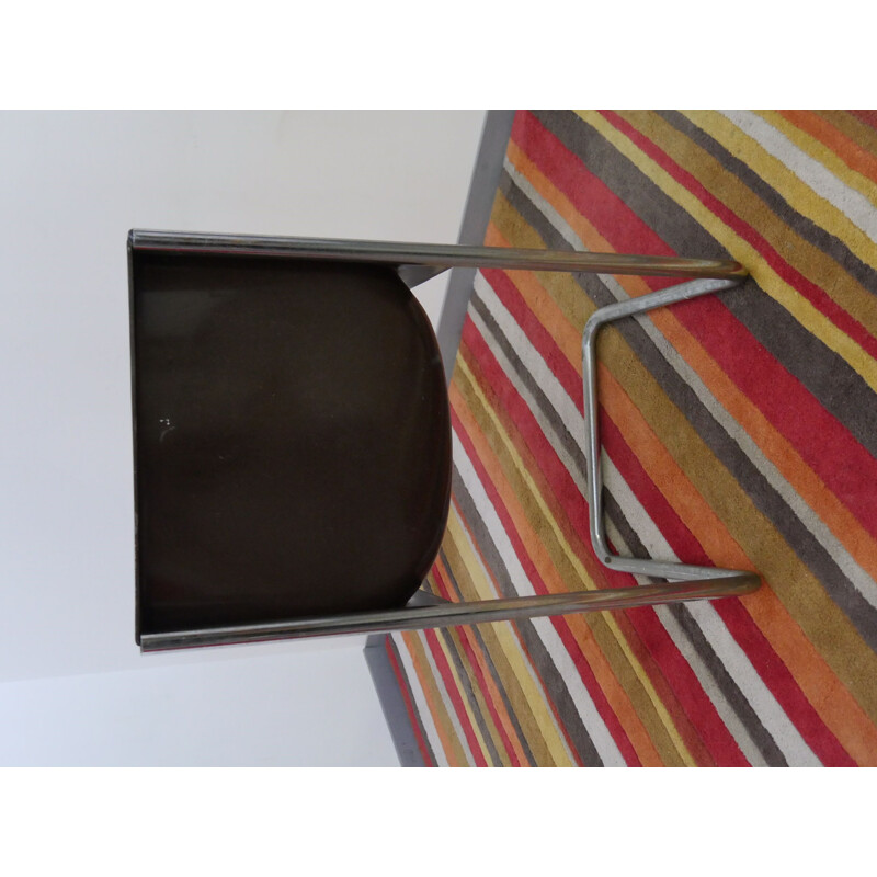 Vintage-Stuhl aus Kunststoff und Metall von Gautier
