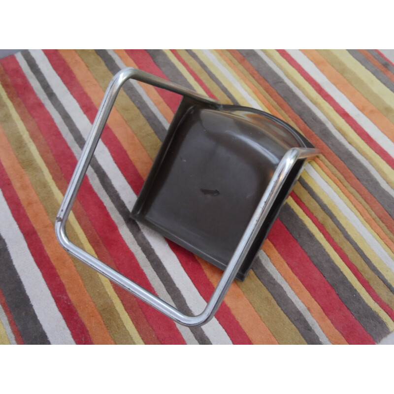 Vintage plastic en metalen stoel van Gautier