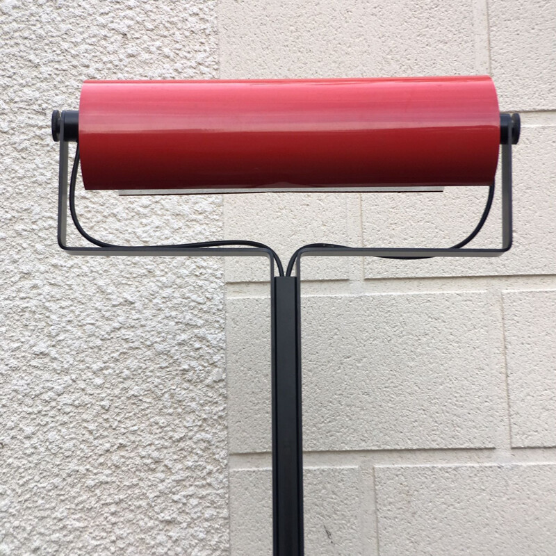 Vintage floor lamp in red metal