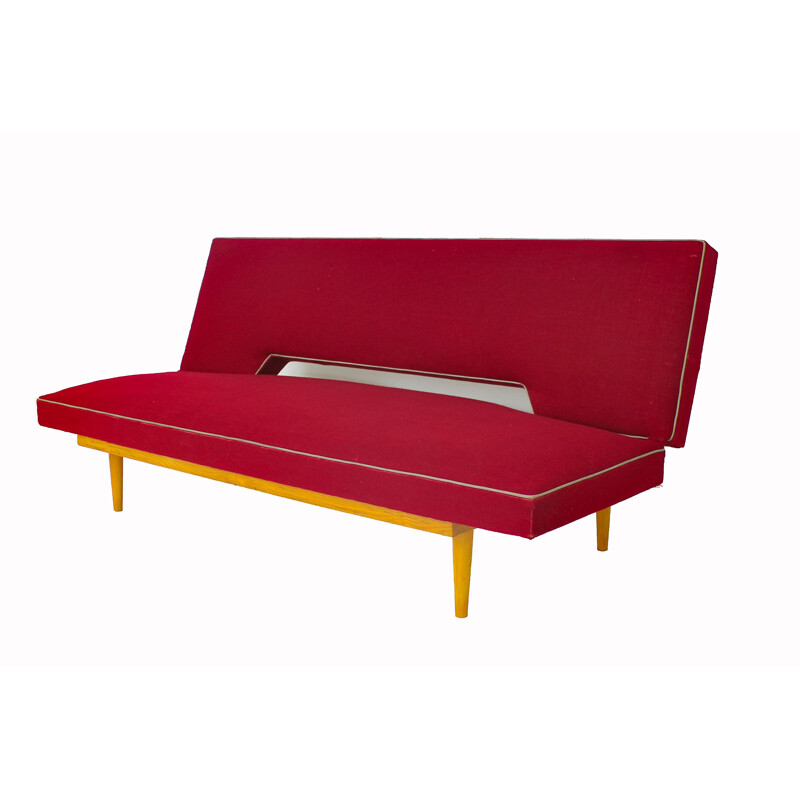 Vintage red day bed by Miroslav Navratil