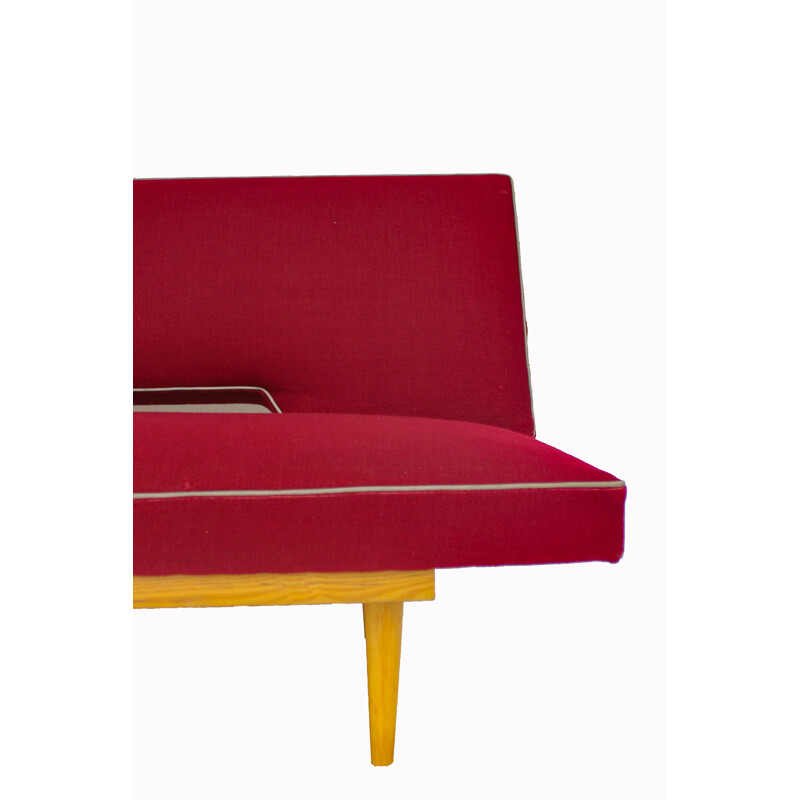 Vintage red day bed by Miroslav Navratil