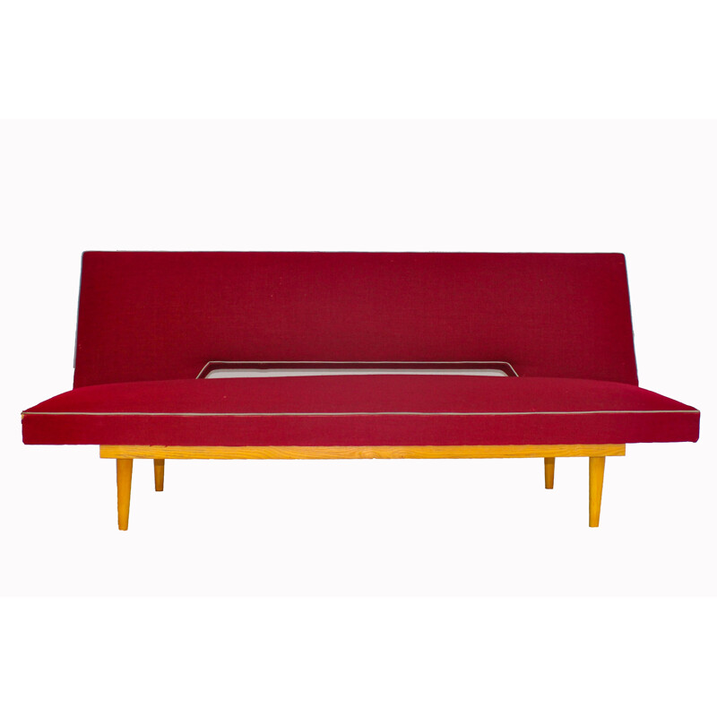Vintage red day bed by Miroslav Navratil