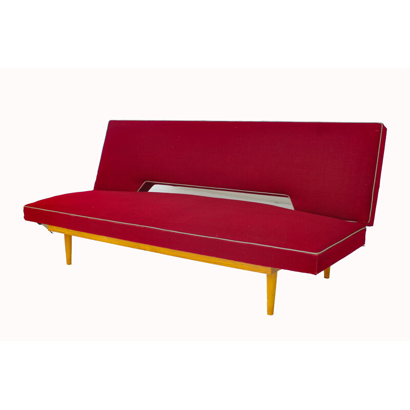 Vintage red day bed by Miroslav Navratil