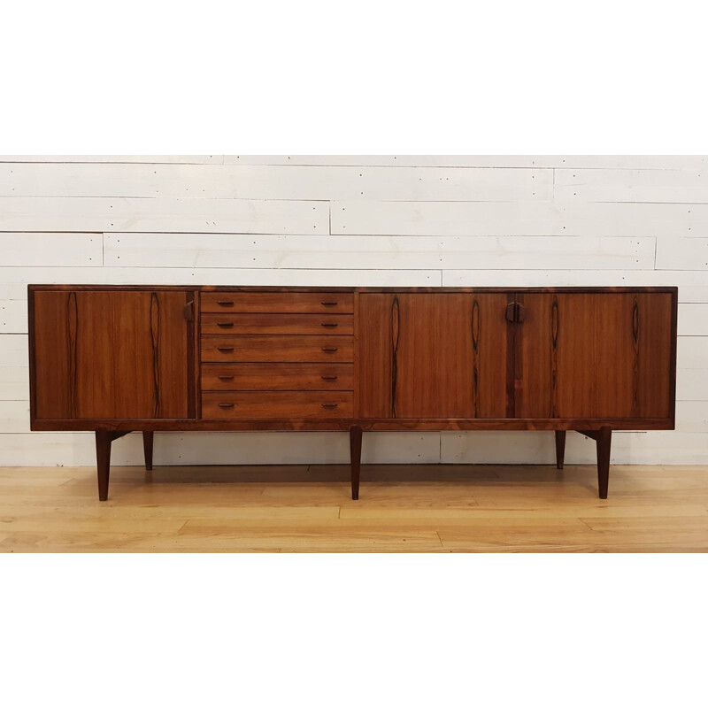 Vintage sideboard in rosewood of Rio by H. Rosengren Hansen