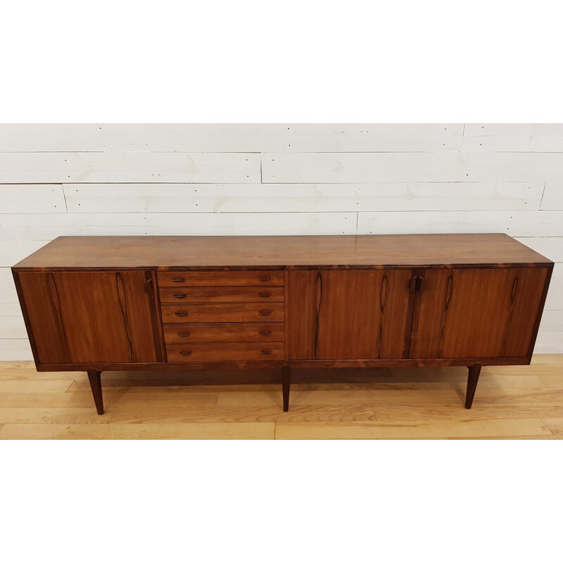 Vintage sideboard in rosewood of Rio by H. Rosengren Hansen