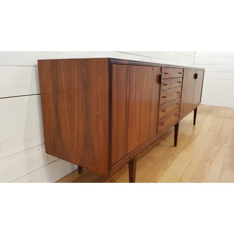 Vintage sideboard in rosewood of Rio by H. Rosengren Hansen