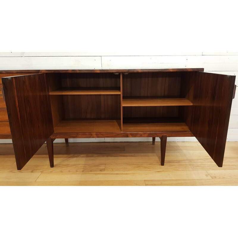 Vintage sideboard in rosewood of Rio by H. Rosengren Hansen