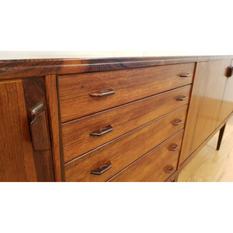 Vintage sideboard in rosewood of Rio by H. Rosengren Hansen