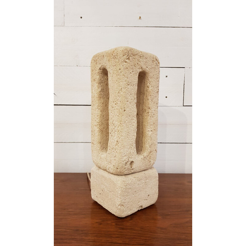 Vintage lamp in stone Granita