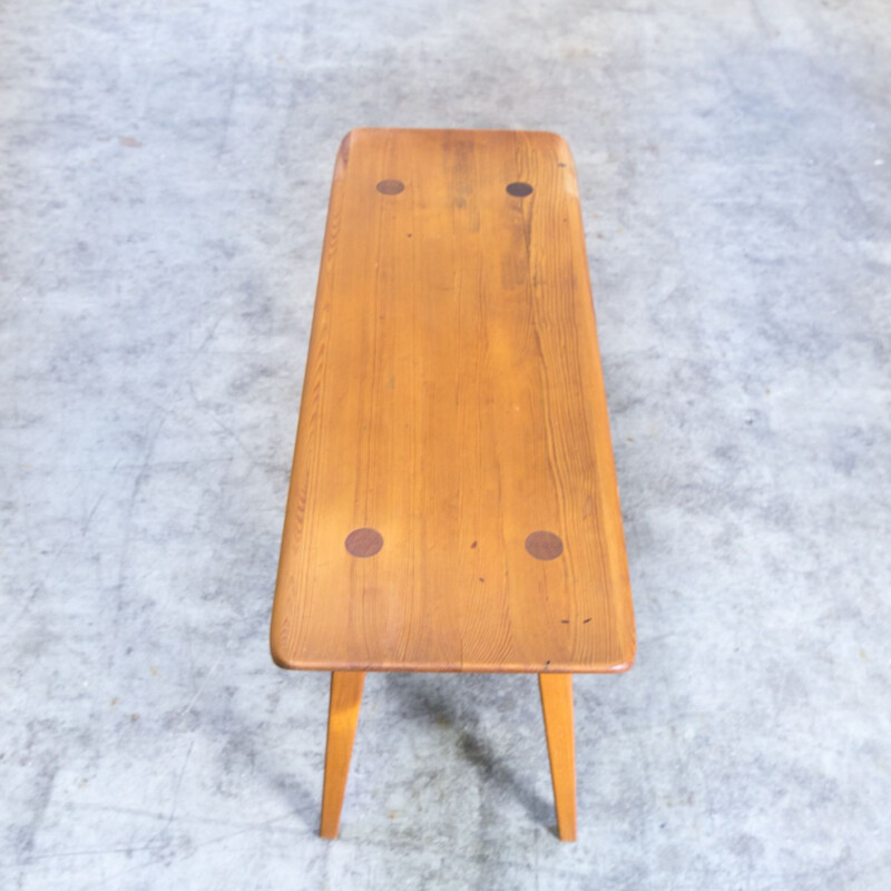 Vintage pine bench by Carl Malmsten for Karl Anderssons