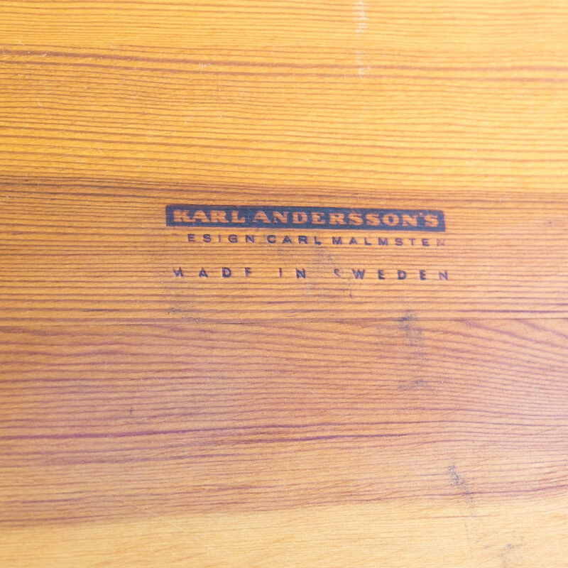Vintage pine bench by Carl Malmsten for Karl Anderssons