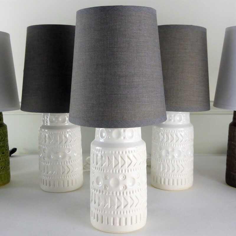Ensemble de 9 lampes vintage pour Bay-Kéramik en céramique 1960 