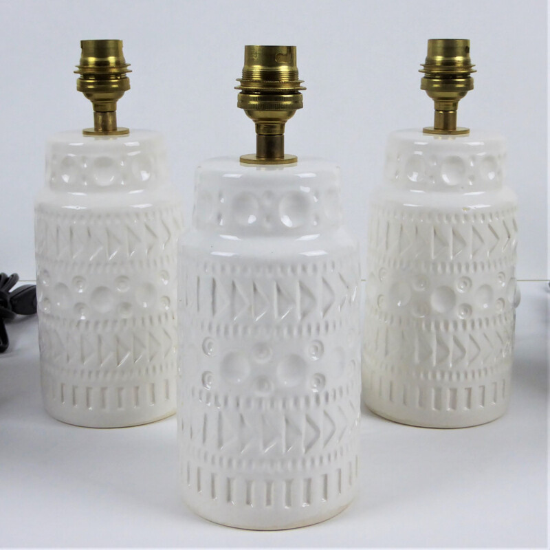 Set of 9 vintage ceramic lamps for Bay-Keramik 1960 