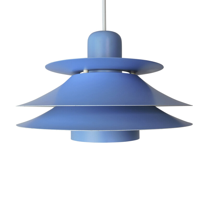 Vintage blue model 753 pendant lamp for Horn Lighting 1960s