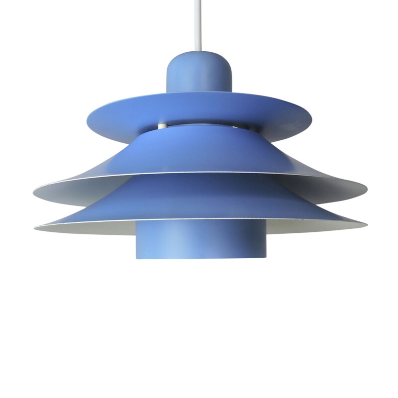 Vintage blue model 753 pendant lamp for Horn Lighting 1960s