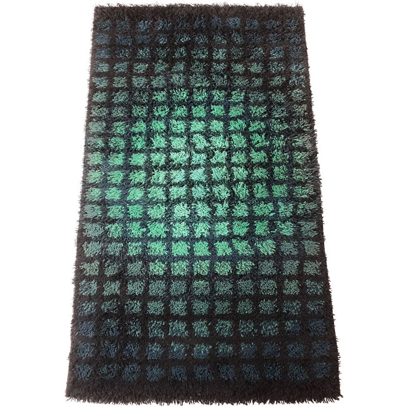 Vintage abstract Pop Art Finlandia Rya rug by Verner Panton for Unika Vaev Carpet