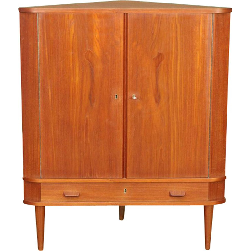 Vintage Danish corner cabinet in teak