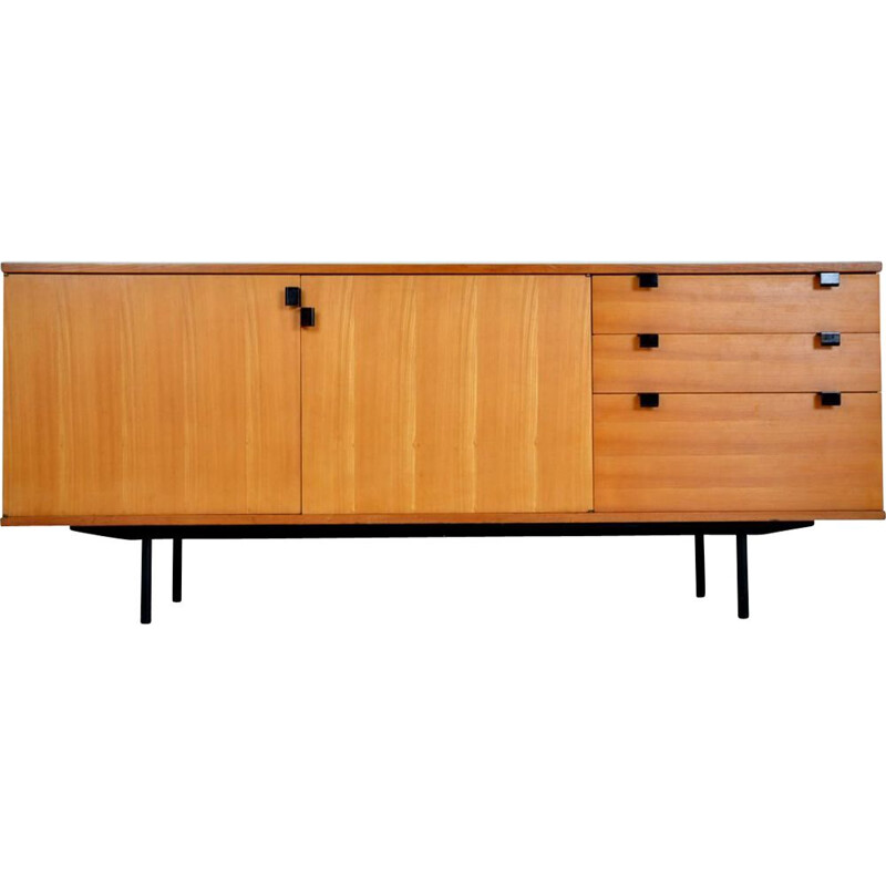 Vintage sideboard in ash and metal by Alain Richard