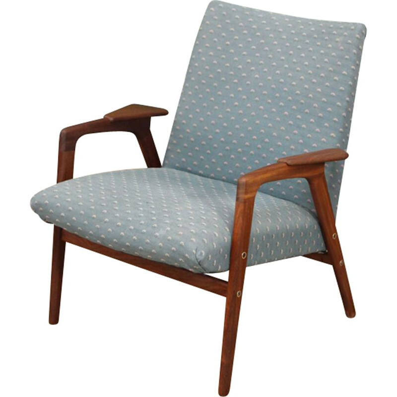 Vintage blue Ruster armchair by Yngve Ekstrom for Pastoe 1960s