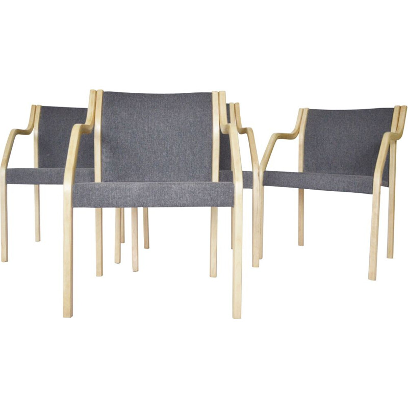 Set of 4 vintage Model 4550 chairs for Šiaulių Ventos Baldų Fabrikas