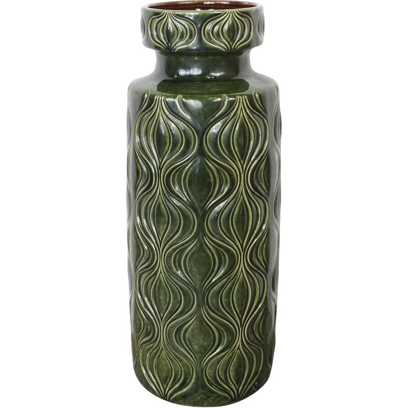 Vintage green ceramic vase for Scheurich Keramik