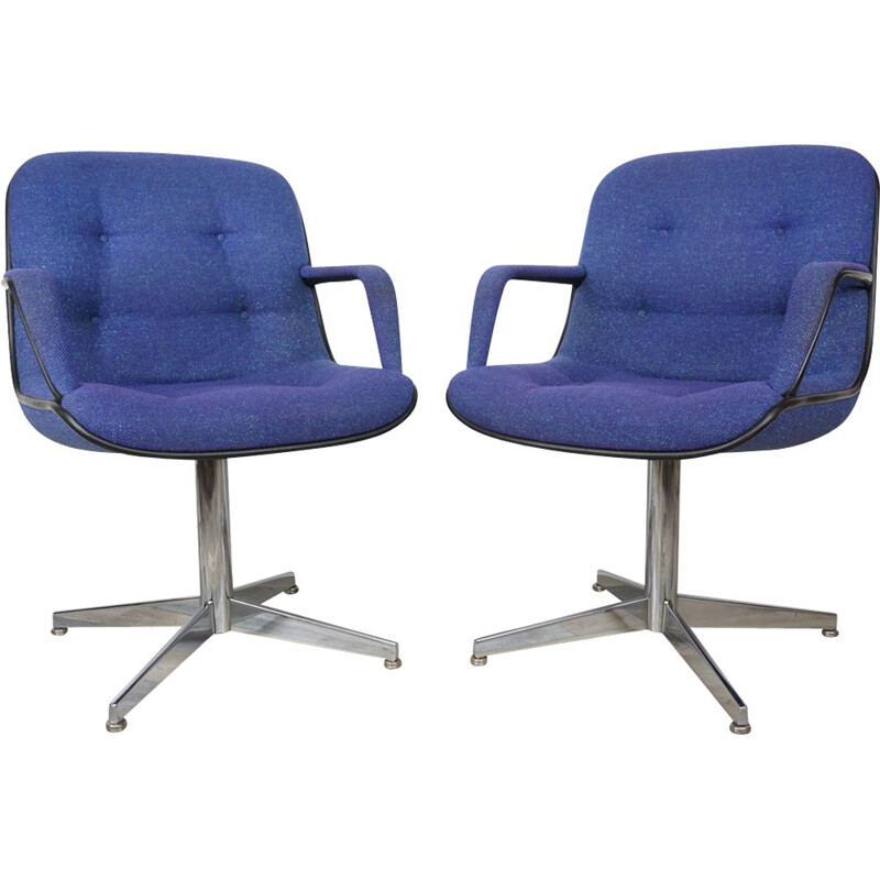 Set of 2 vintage armchairs "451" by Randall Buck for Strafor