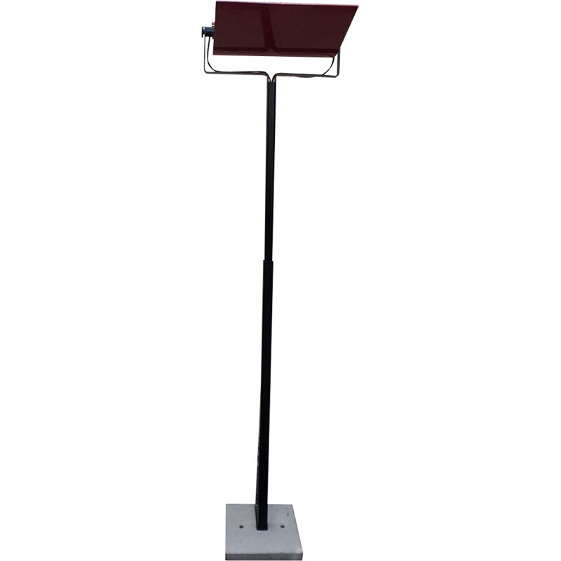 Vintage floor lamp in red metal