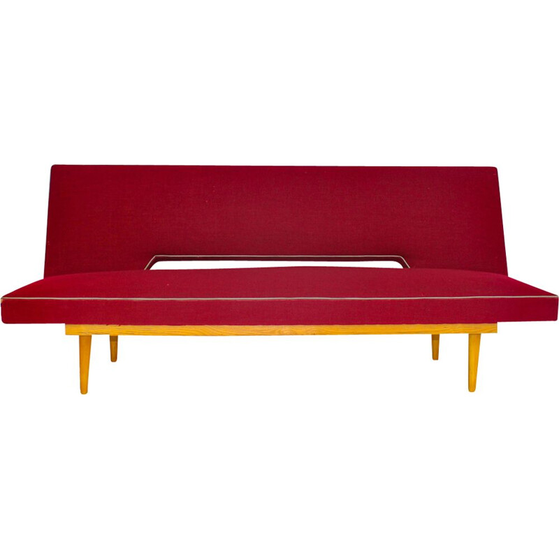 Vintage red day bed by Miroslav Navratil