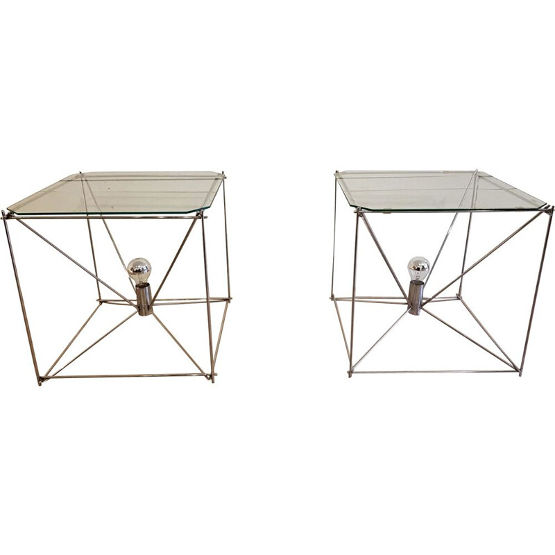 Set of 2 vintage coffee tables cubes by Kim Moltzer