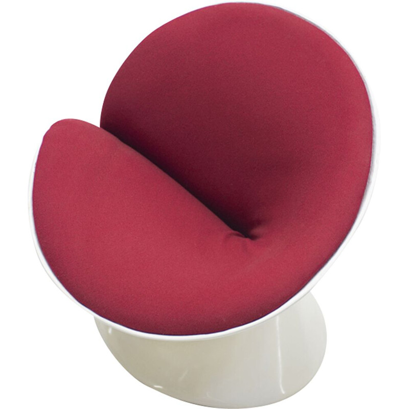 Vintage red girolle armchair by Jean-Pierre Laporte