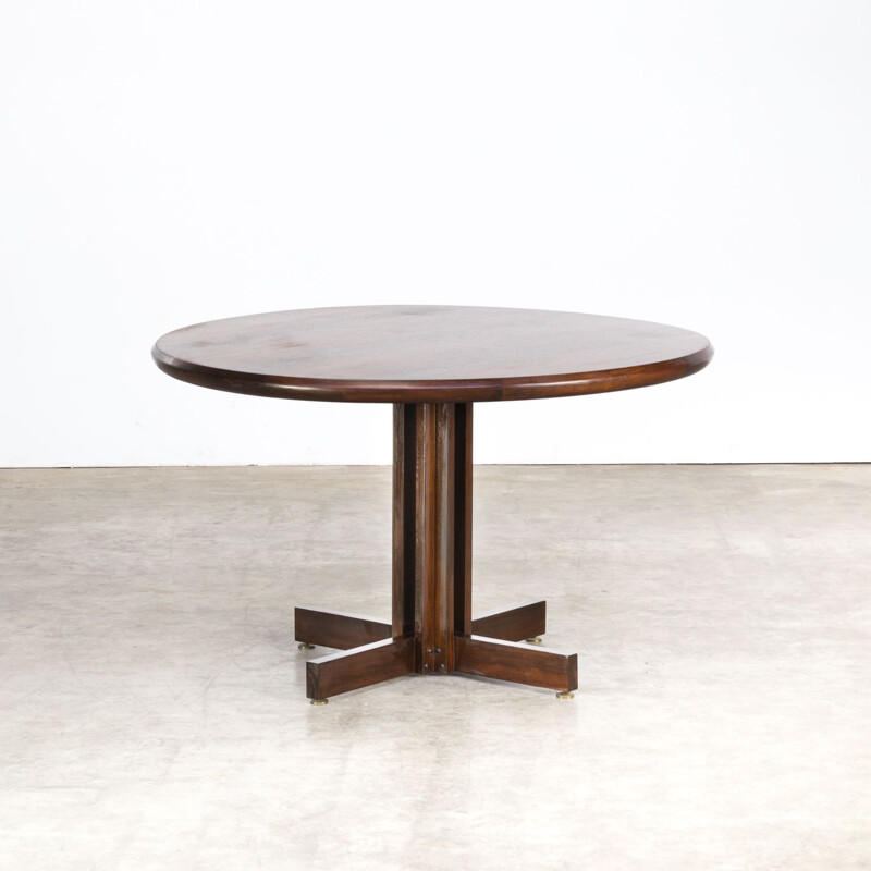 Vintage round dining table in rosewood