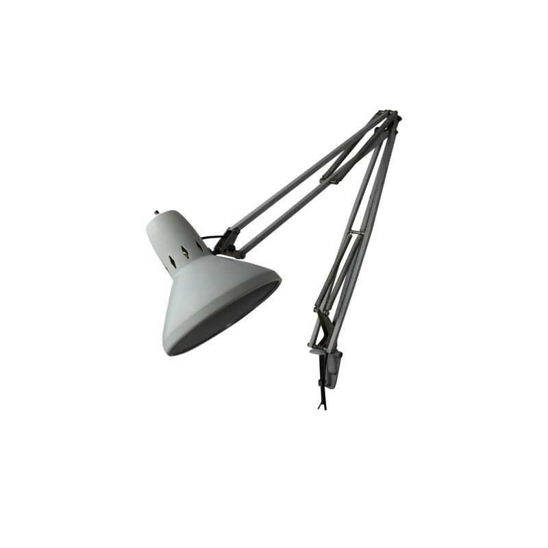 Grijze vintage bureaulamp