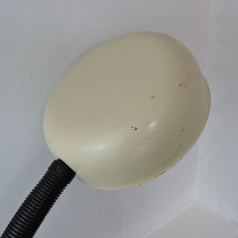 Lampada vintage in plastica e metallo nero e beige, 1970