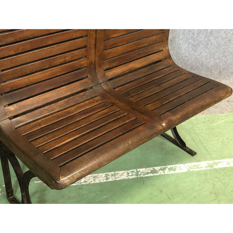 Vintage Parisian metro seat 2nd class by Sprague