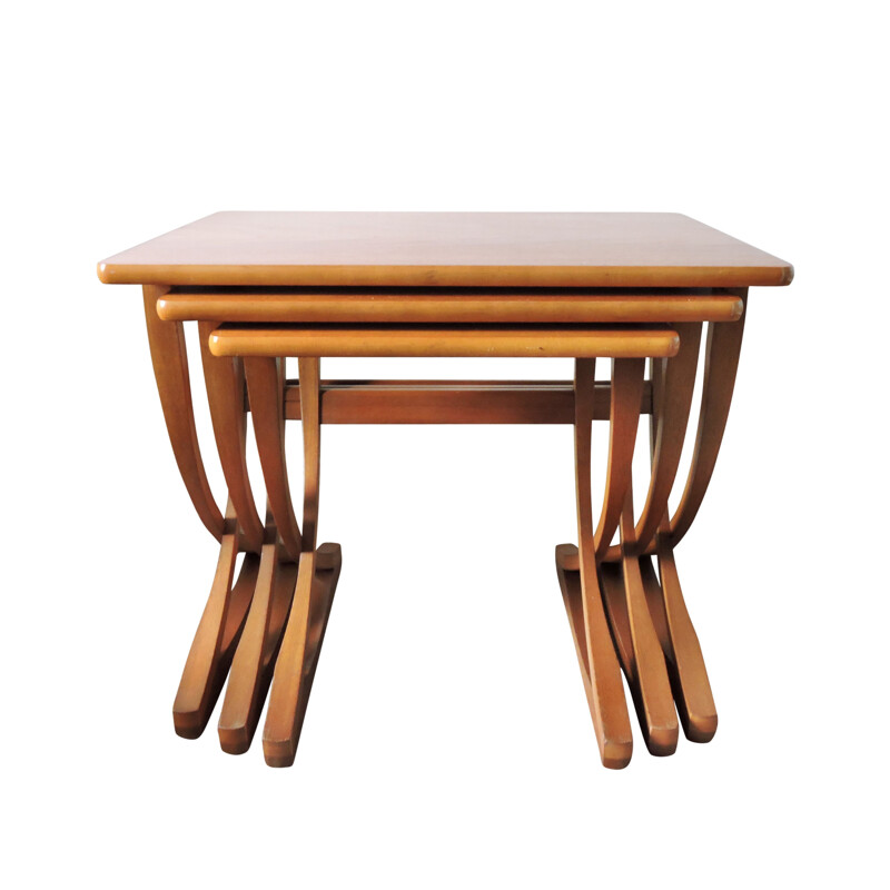 Vintage nesting tables in teak  from Nathan