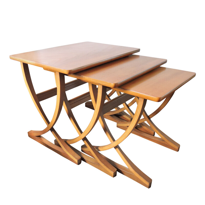 Tables gigognes vintage en teck par Nathan