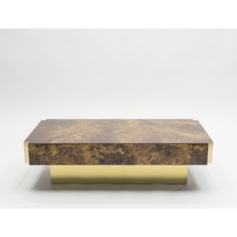 Vintage coffee table in brass by the Jansen home