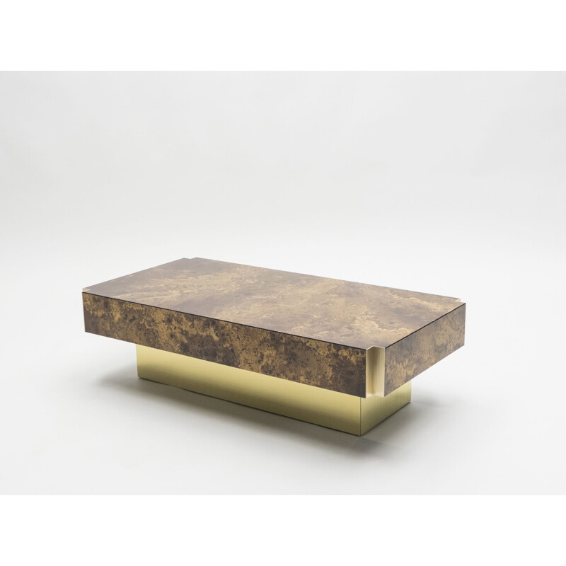 Vintage coffee table in brass by the Jansen home