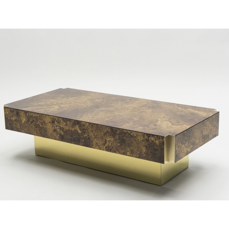 Vintage coffee table in brass by the Jansen home