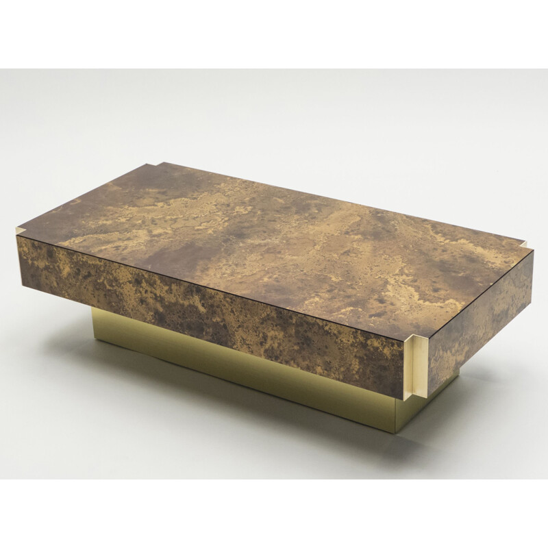 Vintage coffee table in brass by the Jansen home