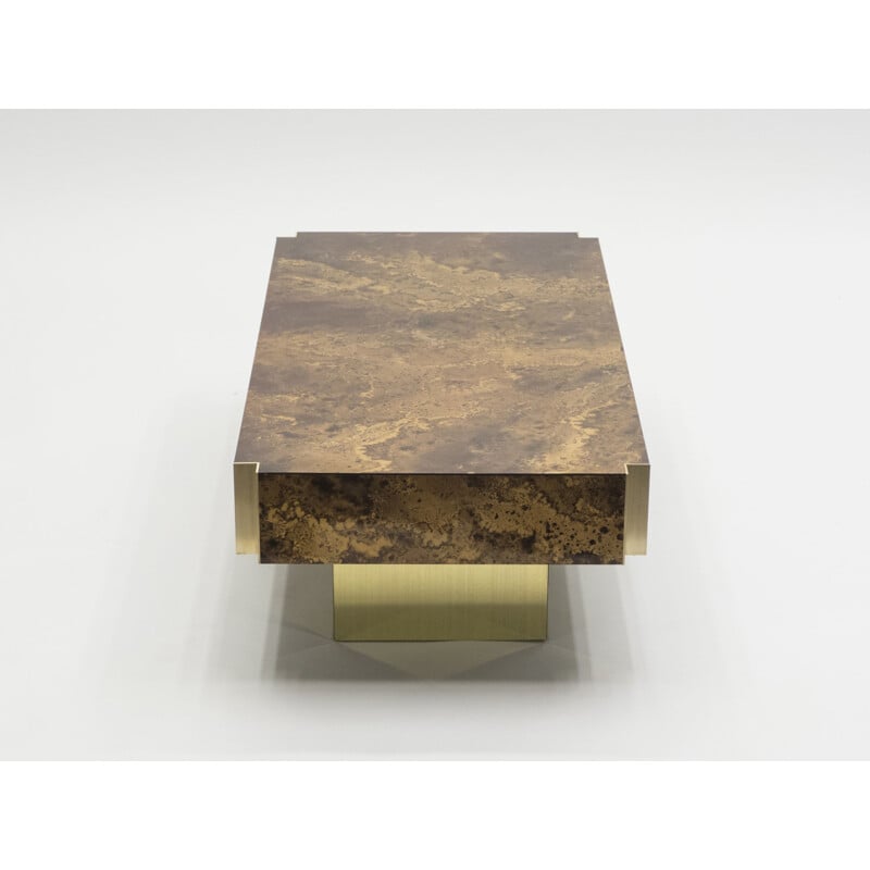 Vintage coffee table in brass by the Jansen home